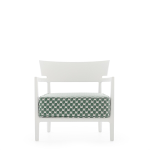 Kartell CARA MAT Liberty Obi Check Outdoor-Sessel Weiß/Salbei
