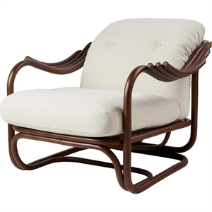 Gubi Poltrone Tria Sessel Dunkles Rattan/Reales Limonta 001