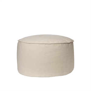 Ferm Living Aun Baumwoll-Pouf Ø80 Gebrochenes Weiß