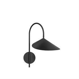 Ferm Living Arum Schwenkbare Wandlampe , Fest verdrahtet, Schwarz