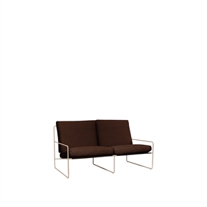 Ferm Living Desert 2-Sitzer-Sofa, reines Bouclé/Kaschmir/Kastanie