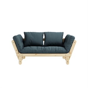 Karup Beat Sofa, Klar Lackiertes Kiefernholz/757 Petrolblau