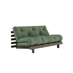 Karup Roots Schlafsofa 160x200 Johannisbrotbraun/756 Olivgrün