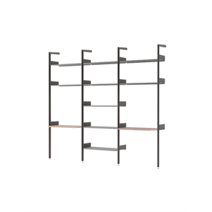 &Tradition Rombe IF2 &IF4 &IF5 Regalkonfiguration in lackiertem Walnuss/Anthrazit
