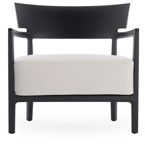 Kartell CARA MAT Outdoor-Sessel Schwarz/ Weiß