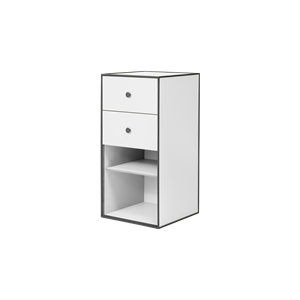 Audo Frame Cabinet 70 M. Regal & 2 Schubladen Weiß