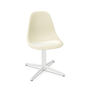 Vitra Eames Fiberglas DSL Esszimmerstuhl Pergament/Glattweiß