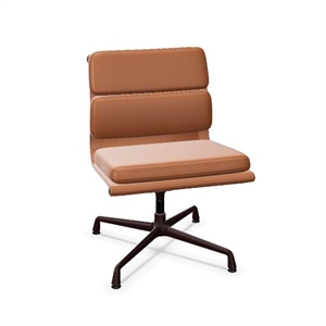 Vitra Soft Pad EA 205 Bürostuhl Cognac/Dunkelbordeaux