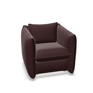 Vitra Mariposa Club Sessel Plano Dunkelrot/Schwarz