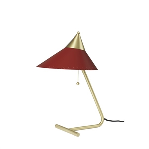 Warm Nordic Brass Top Tischlampe Dunkelrot