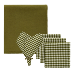 Decotique Oliva & Sienne Textilset 4 Servietten + 1 Tischdecke Oliv
