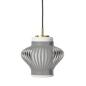 Warm Nordic Opal Lamella Pendel Wolkengrau