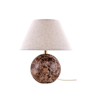 Globen Lighting Castello Tischlampe 35, Braun Marmor