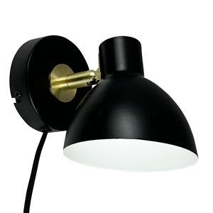 Dyberg Larsen Lilje Wandlampe Schwarz/ Messing