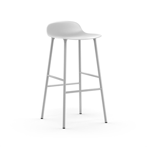 Normann Copenhagen Form Barhocker H75 cm Stahl Weiß