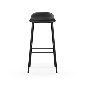 Normann Copenhagen Form Barhocker H75 cm Schwarz/ Schwarz Stahl