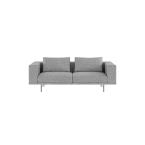 Vipp Loft 2-Sitzer-Sofa Brook Grau Melange/Edelstahl
