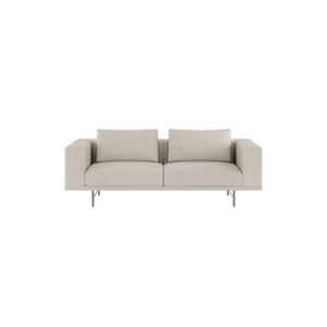 Vipp Loft 2-Sitzer Sofa Wellenförmig Gebrochenes Weiß/ Hellgrau/ Edelstahl