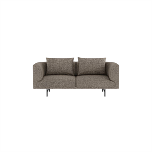Vipp Chimney 2-Personen-Sofa, Rindenbraun Umbra/ Gebrochenes Weiß/ Schwarz