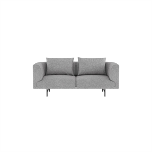 Vipp Chimney 2-Sitzer Sofa Brook Grau Melange/ Schwarz
