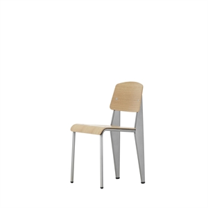 Vitra Standard Dining Chair Prouvé Métal Brut/Eiche