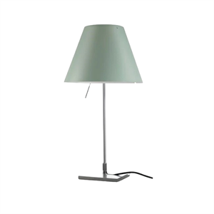 Luceplan Costanzina Tischlampe Aluminium M. Grün Lampenschirm