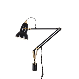 Anglepoise Original 1227™ Messing Lampe mit Wandaufhängung Pechschwarz