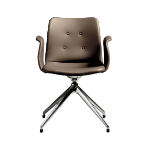 Bent Hansen Primum 4-Star Esszimmerstuhl, Polierter Stahl/Zenso 3 292