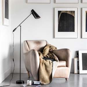 Birdy Floor Lamp Black by couch lifestyle