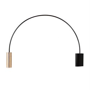 Estiluz Volta Wandleuchte Schwarz & Gold Groß
