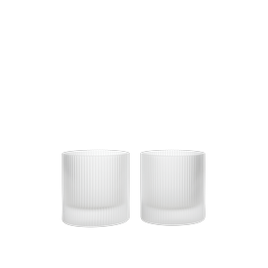 Ferm Living Ripple Tumbler Glas 25cl 2er Set Mattiert