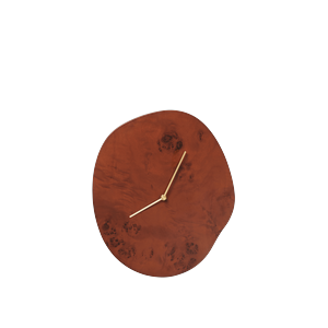 Ferm Living Melt Wanduhr Dunkel Gebeiztes Wurzelholz