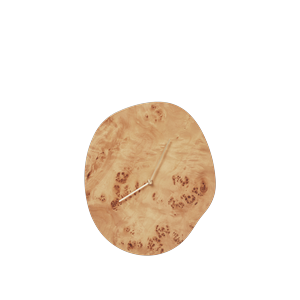 Ferm Living Melt Wanduhr Natürlicher Wurzelbaum