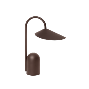 Tragbare Lampe Arum Von Ferm Living in Dunkler Schokolade