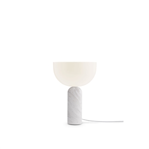 NEW WORKS Kizu Tischlampe Weiß Marmor Klein