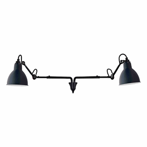 Lampe Gras N203 Wandleuchte Double Matt Schwarz & Matt Blau