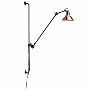 Lampe Gras N214 Væglampe Mat Sort & Kobber