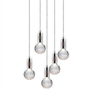 Lee Broom Crystal Bulb Pendel 5 Stk Transparent /Chrom