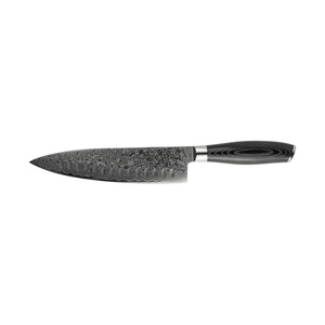 Mareld Akio Japanisches Kochmesser mit Olivenschliff, 21 cm, Schwarz