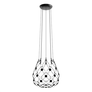 Luceplan Mesh Pendelleuchte Ø55 Schwarz 1 Meter