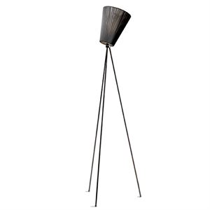 Northern Lighting Oslo Wood Stehlampe Schwarzer Fuß & Wahlfreier Schirm