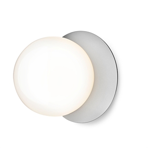 Nuura Liila Wand-/Deckenleuchte Silver/Opal Klein