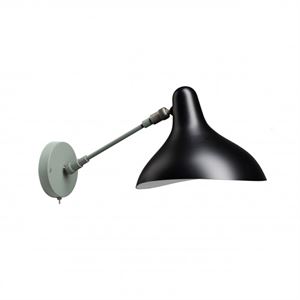 Schottlander Mantis BS5 SW Grau-Grün und Schwarz Wandleuchte m. Schalter