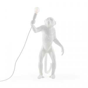 Seletti Monkey Standing Tischlampe Weiß
