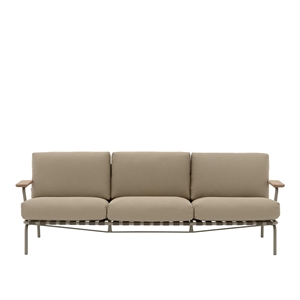 Muuto Settle Outdoor 3-Sitzer Sofa Rippengewebe 5/Taupe