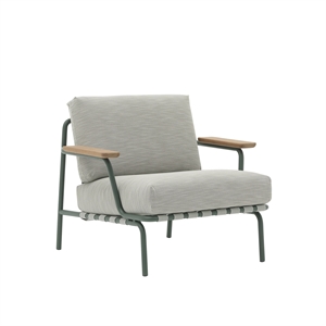 Muuto Settle Outdoor Sessel Ribbed Weave 2/ Dunkelgrün