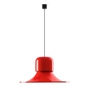 Stilnovo Campana Pendelleuchte Glänzend Grau/ Rot