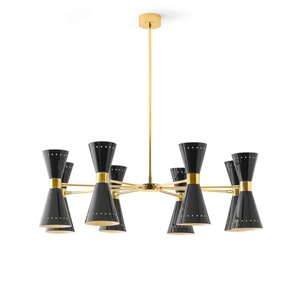 Stilnovo Megafono Pendelleuchte 16 Gold/ Schwarz/Elfenbein