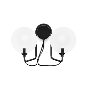 Stilnovo Bugia Wandlampe 2 Glänzend Schwarz
