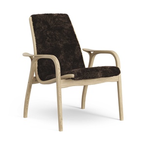 Swedese Laminat-Sessel Eichenfurnier/Espresso/Schaffell